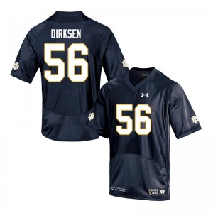 Notre Dame Fighting Irish Men's John Dirksen #56 Navy Under Armour Authentic Stitched College NCAA Football Jersey LFS7399SU